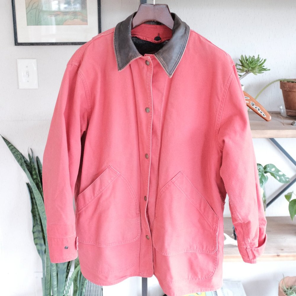 VTG Woolrich Chore Coat Red Blanket Lined